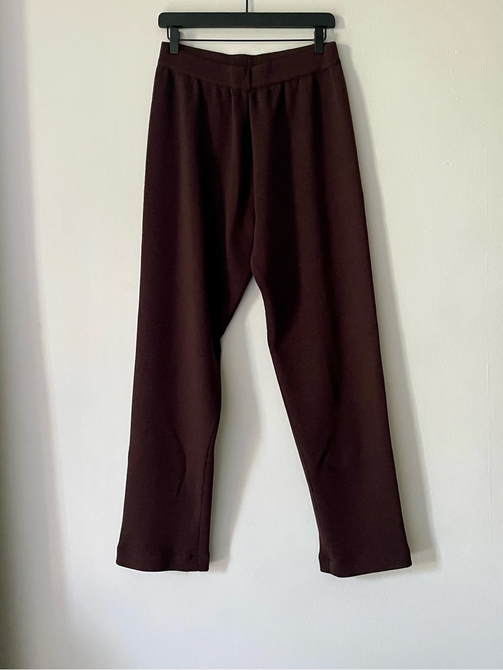 Tesori Merino Wool Chocolate Brown Straight Leg Pants